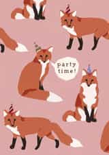 Party animal (fox) created by Louisa Taylor