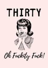 Damsel in distress 30th birthday card created by BritWit