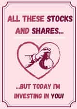 stocks shares Valentines Day Card 47274 created by ABCarte 