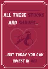 stocks shares Valentines Day Card 47275 created by ABCarte 