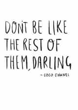 unique don't be like the rest Just because Card 20587 created by Vivi Lake