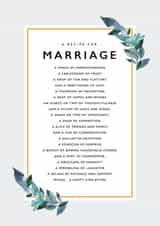 Recipe for marriage - wedding day card created by Joanna Miller
