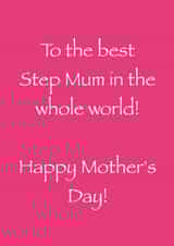 best stepmum Mothers Day Card 32588 created by Fee Fee
