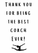 dance dance coach Thank You Card 13890 created by Gym Squad