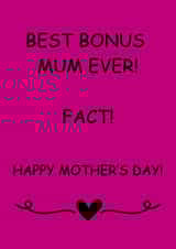 CUTE MOTHERS DAY CARD TO A GREAT BONUS MUM created by Fee Fee