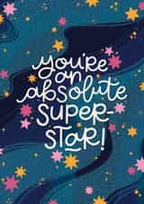 Absolute Superstar - Star Patterned Thank You Card  created by Nyassa Hinde