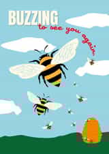 Buzzing to see you again card created by Cox a Doodle Doo