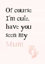 footprint cute Mothers Day Card 47591 created by Nina Dannan