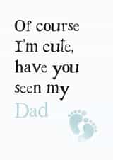 dad footprint Father's Day Card 47592 created by Nina Dannan
