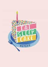 eat sleep Birthday Card 18812 created by Aimee Smith