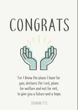 Congratulations Celebration Faith Card 41262 created by Christian Gift Store