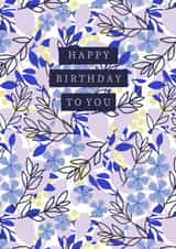floral flowers Birthday Card 21695 created by Amy Rushton