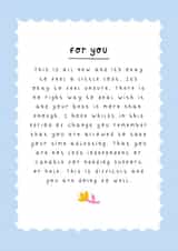 Supportive card to send to a friend going through a life change. created by Jessica Rachel Sharp