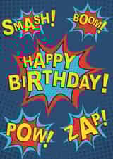 smash boom Birthday Card 19481 created by The Boy and the Bear
