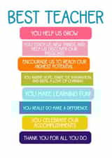 NQT newly qualified teacher  Thank You Card 16271 created by The Arty Apples Limited