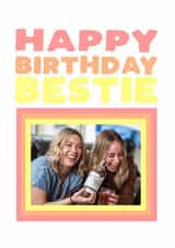 Personalised Birthday Photo Card created by Giddy Kipper - bff bestie Birthday Personalised Photo Card 7257