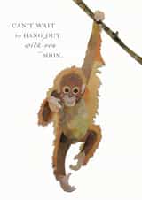 monkey orangutan Just because Card 43302 created by Susie Thomas