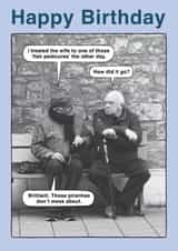 Fish Pedicure - Hilarious card for the hen pecked husband  created by Liverpool Card Studio