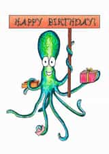 Octopus Birthday card created by Maddy Bennett