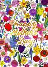 Classic Mothers Day Card - Flowers - Happy Mothers Day created by Marcella Wylie