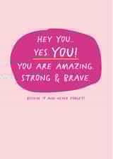 strong brave Just because Card 13813 created by Poppy Lane