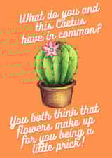 cactus succulent Valentines Day Card 47437 created by DIanne Richardson