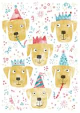 Cute Labrador Retriever Dog Birthday Card created by Nic Squirrell