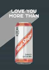 love you red stripe Valentines Day Card 5584 created by boroughcollective