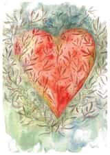 Red Heart created by Sally Taylor