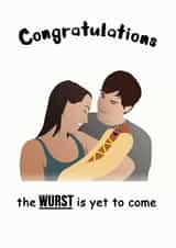 wurst german sausage New Baby Card 37118 created by Broken ReCARD