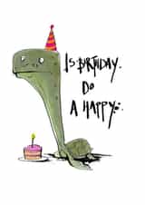 Turtle  Tortoise  Birthday Card 21749 created by Sketchy Beast Studio