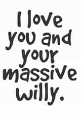 Big Willy Card created by Lemon Hairy