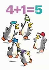 four plus one 4 + 1 New Baby Card 8038 created by Paul Dowling