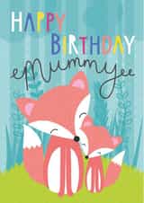 mummy fox fox Birthday Card 15817 created by Fox and Bird Studio
