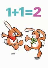 one plus one two Card 8042 created by Paul Dowling