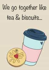 jammy dodger tea Valentines Day Card 21786 created by Stacey Payne