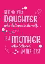 Because she always believed in her Daughter created by Yeti Design