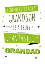 Heartfelt Card to Grandad from their Grandson created by Yeti Design