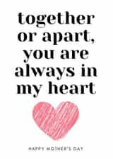 together apart Mothers Day Card 47945 created by Mess & Sprinkles