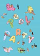 pool swimming Birthday Card 21603 created by Absolutely Adela