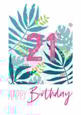 21st Happy Birthday Tropical Card created by Clare Joys