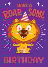 Lion birthday card created by Matt Joyce