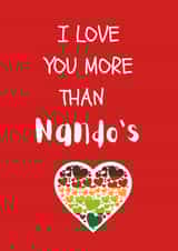 Cute Nandos card for someone you love created by NatKards