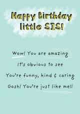 sister little sister Birthday Card 20776 created by Art Thunderclap