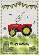 Red Tractor Birthday Card created by Tickle and Thread