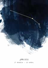 Aries Zodiac Star Sign Birthday Card created by Dig The Earth