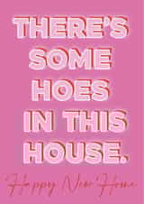 Rude Cardi B Typography New Home Card - WAP - There's Some Hoes In This House created by Courtney Simon