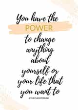 power change Just because Card 48002 created by Amy Rameche