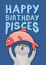 Happy Birthday Pisces created by Drawn to Cats