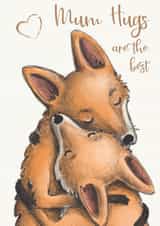 Mother and Child Fox Hugs Card created by Love Gifts
